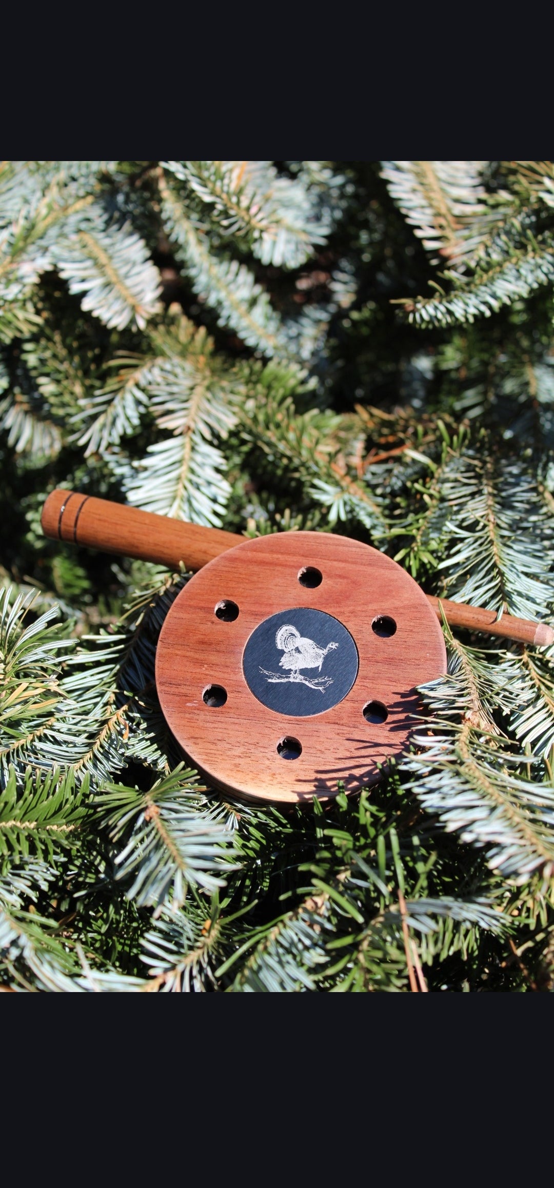 Black on Black - Aluminum Pot Call With Striker